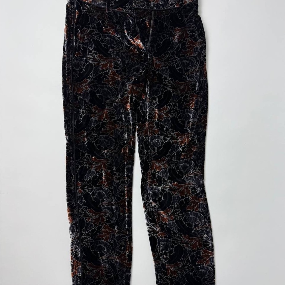 Sonia Rykiel Velvet Trousers with Floral Design